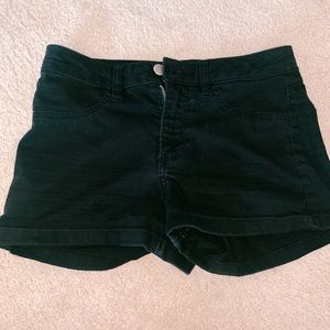 H&M Black jean high waisted shorts